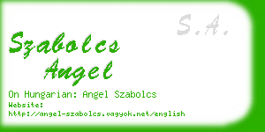 szabolcs angel business card